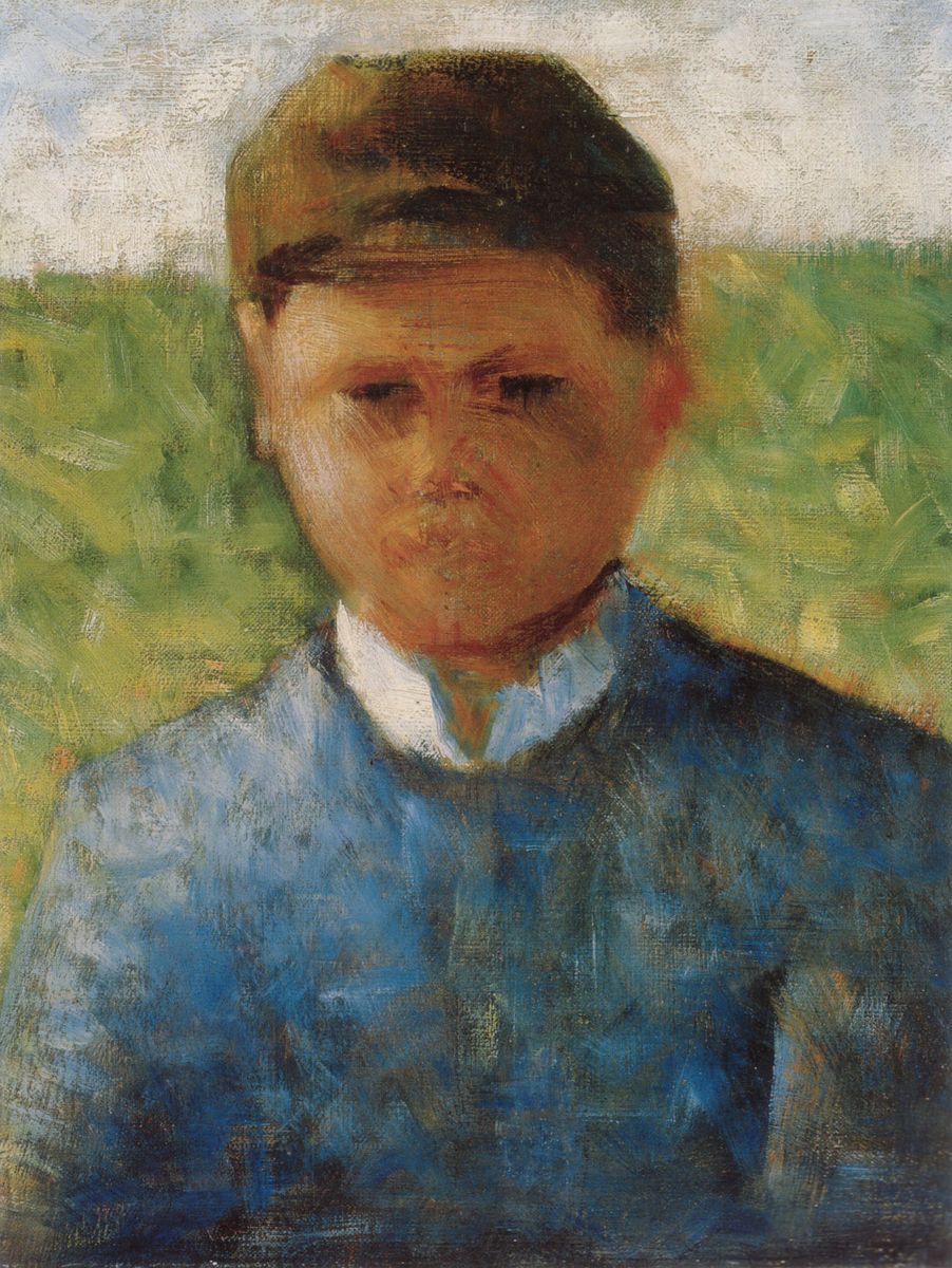 Жорж-Пьер Сёра - Молодой крестьянин в синем